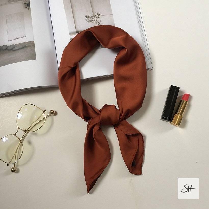 Women's Solid Color Satin Scarf