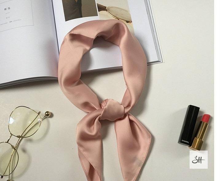 Women's Solid Color Satin Scarf