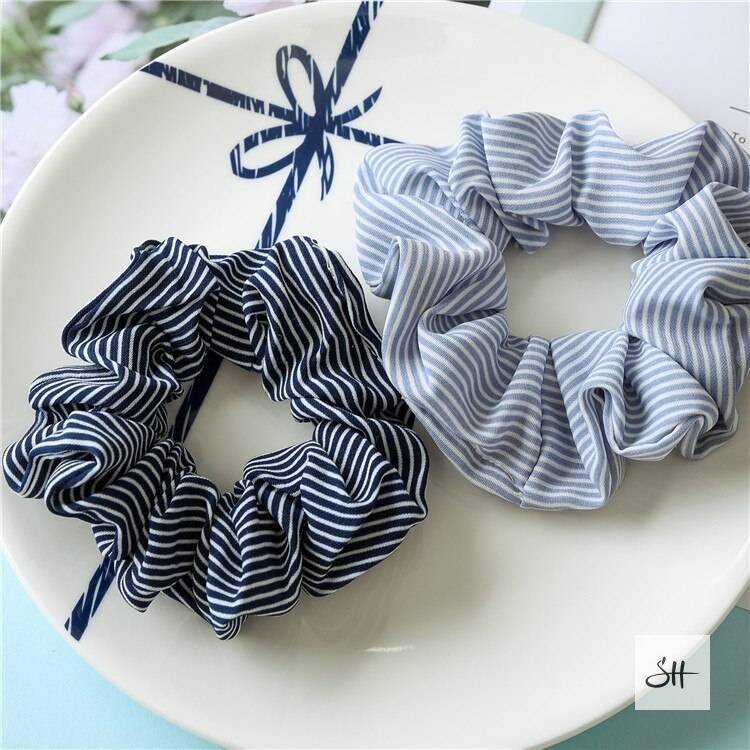 Hair Scrunchie with Colorful Stripes