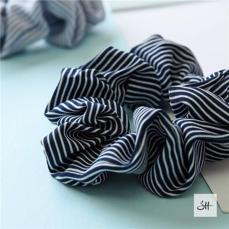 Hair Scrunchie with Colorful Stripes