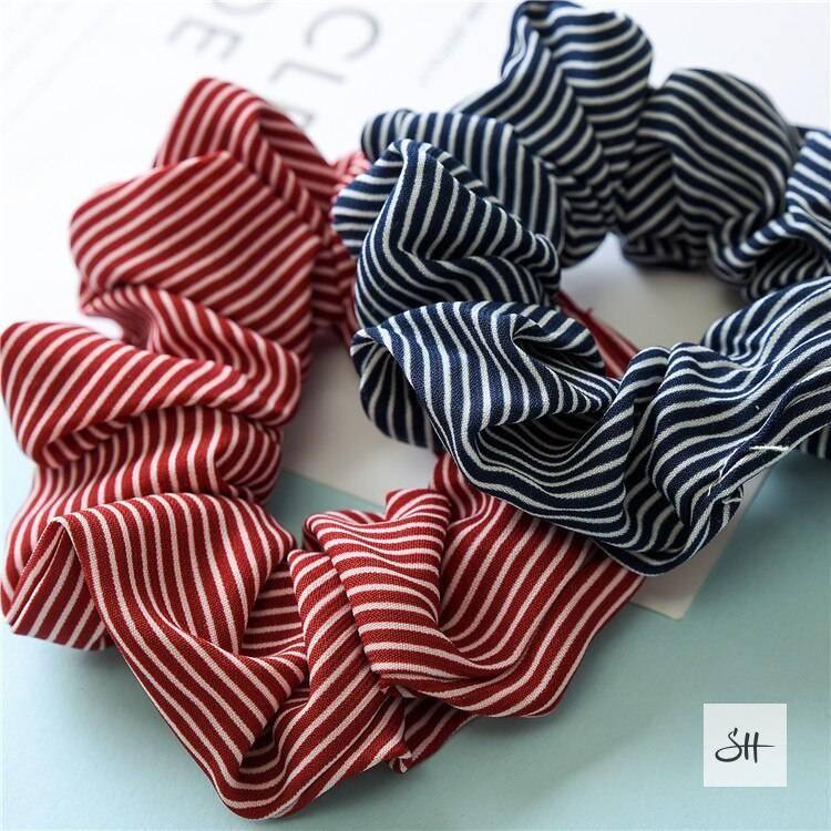 Hair Scrunchie with Colorful Stripes
