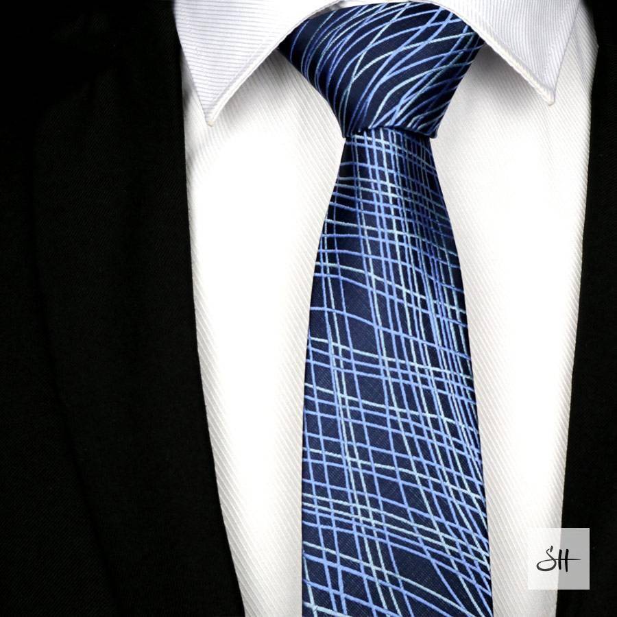 Men's Blue Silk Tie