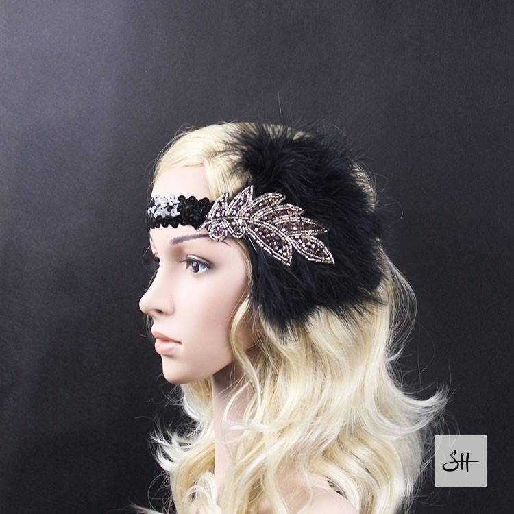 Gatsby Rhinestone Sequin Vintage Headband