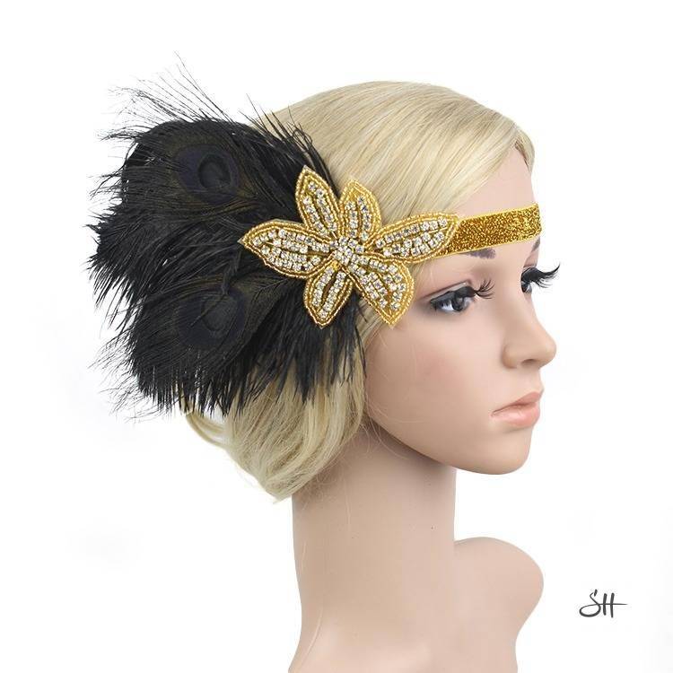 Gatsby Rhinestone Sequin Vintage Headband
