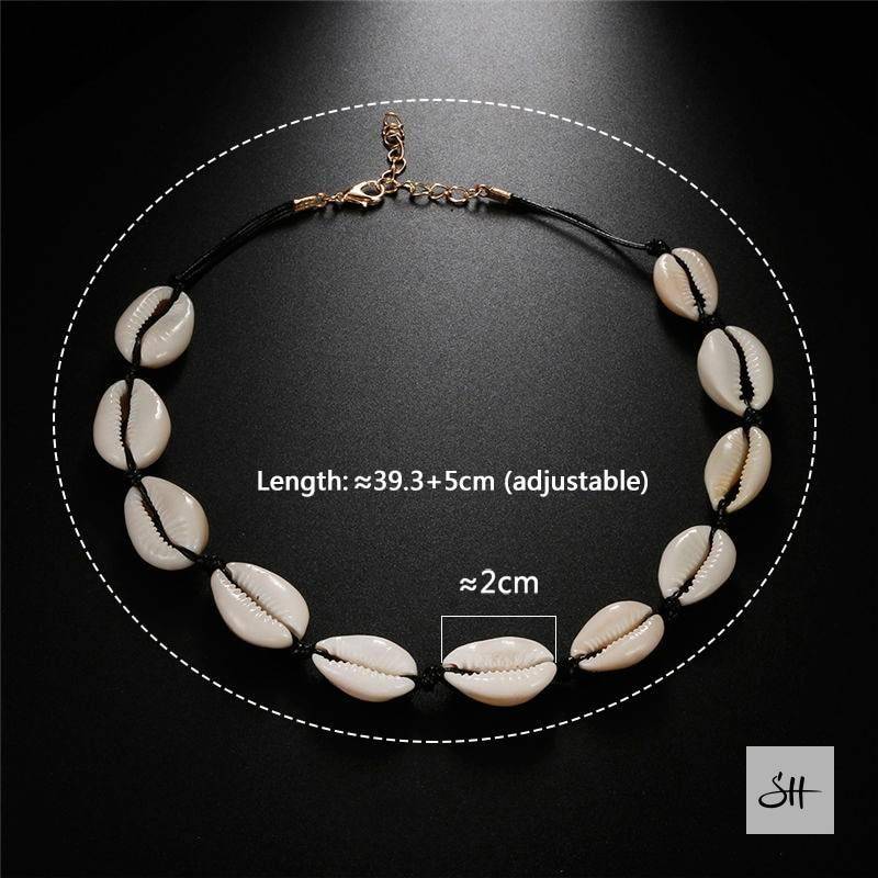 Handmade Cowrie Seashell Necklace