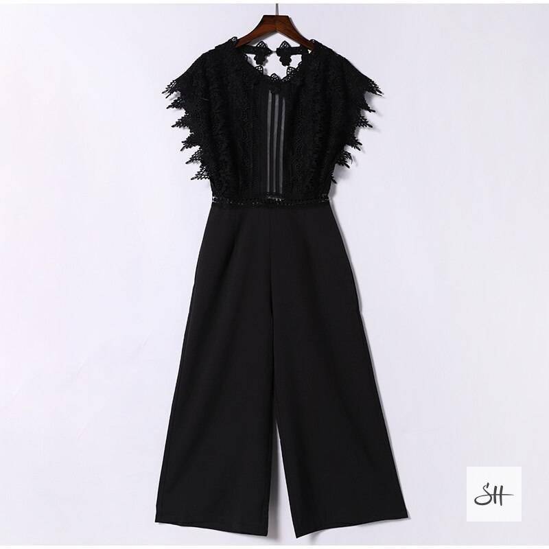 Sexy Backless Ruffles Jumpsuits