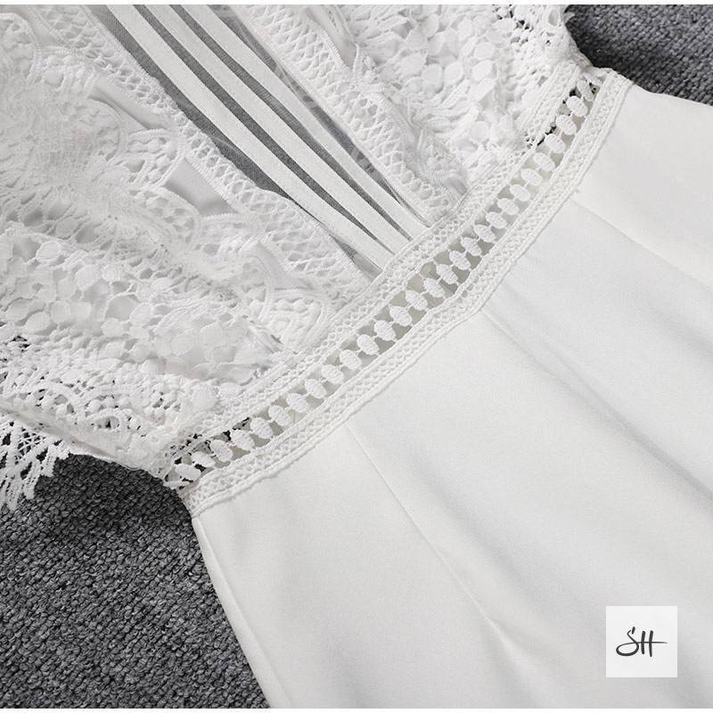 Sexy Backless Ruffles Jumpsuits