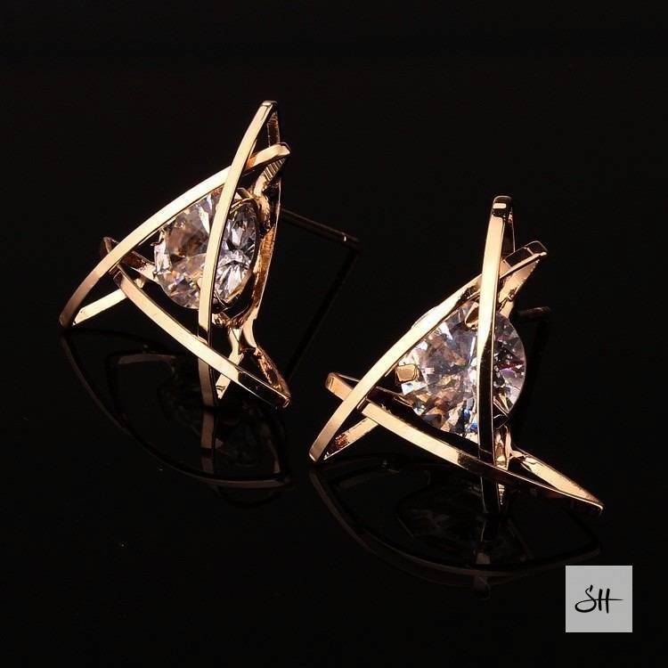 Women's Geometric Design Zircon Earrings