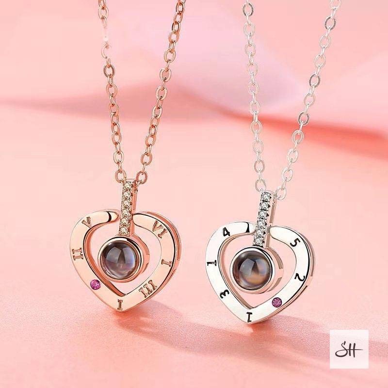 Women's Multiple Languages Projection Necklace