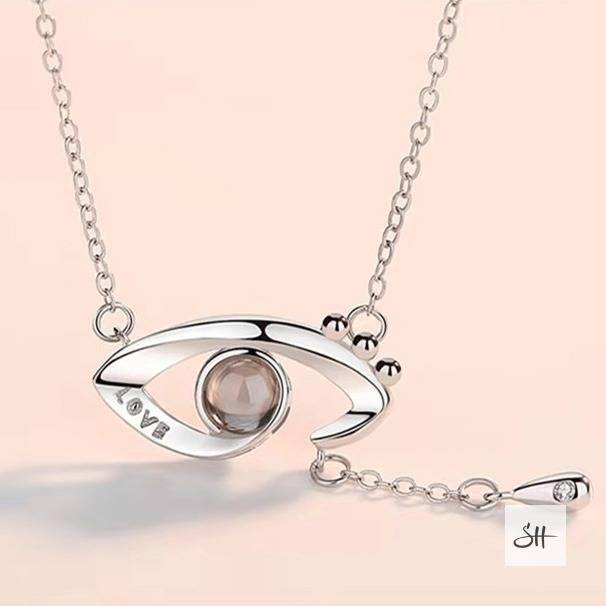 Women's Multiple Languages Projection Necklace