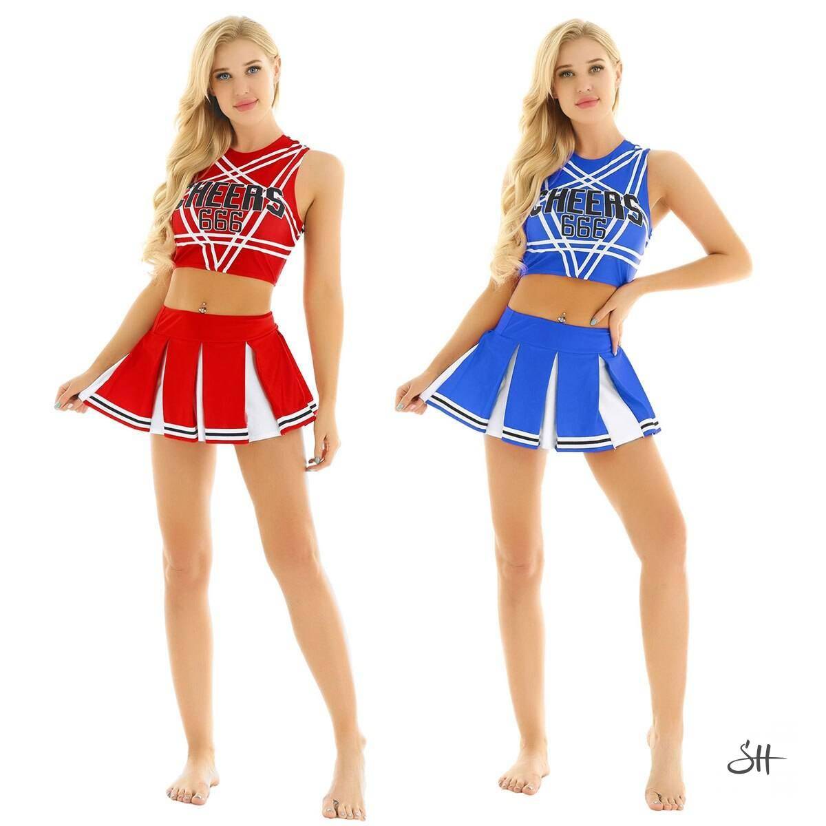 Schoolgirl Cheerleader Cosplay Uniform