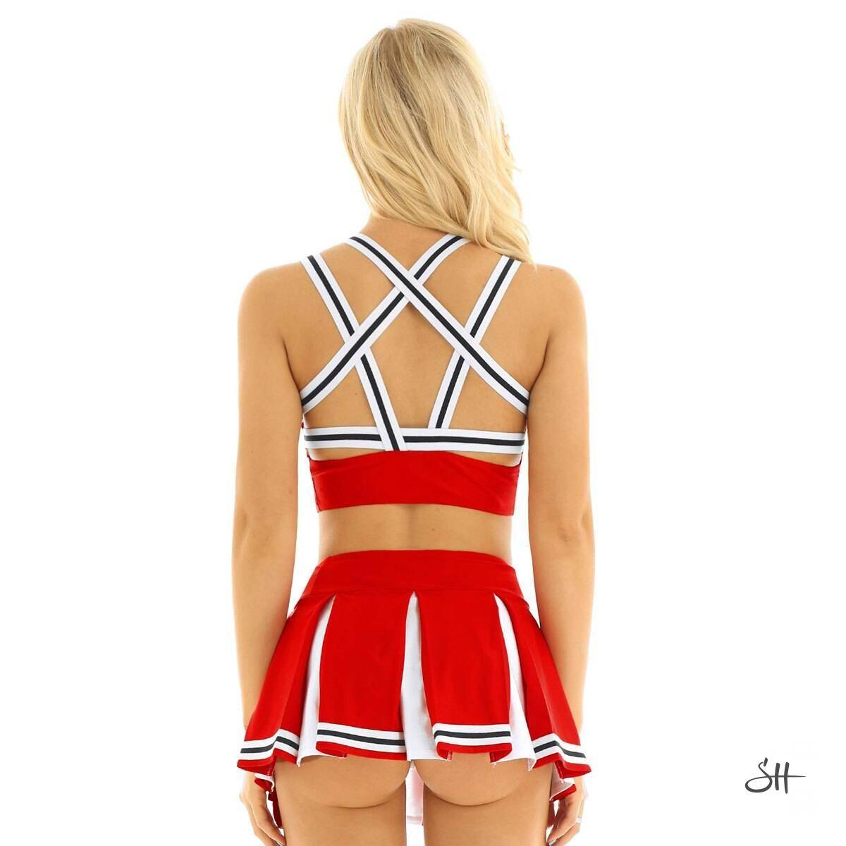 Schoolgirl Cheerleader Cosplay Uniform