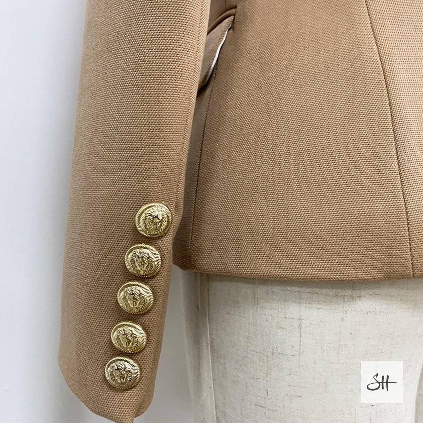 Women's Lion Buttons Double Breasted Blazer