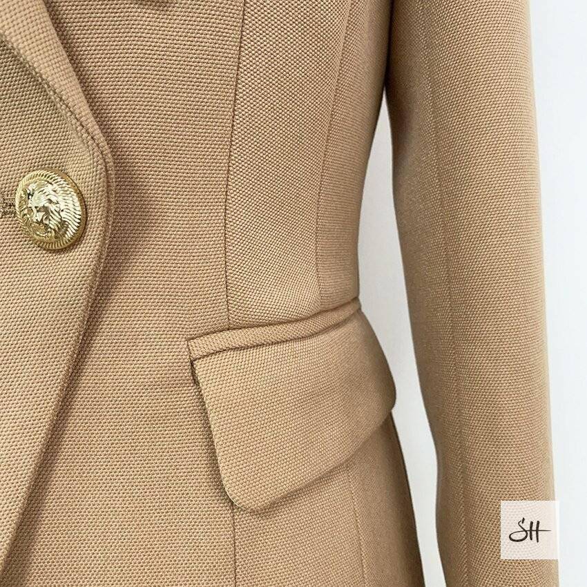 Women's Lion Buttons Double Breasted Blazer