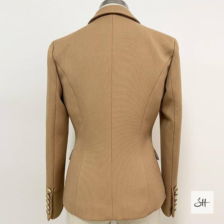 Women's Lion Buttons Double Breasted Blazer