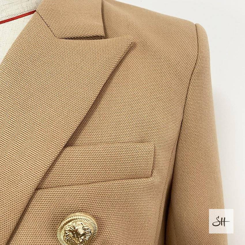 Women's Lion Buttons Double Breasted Blazer
