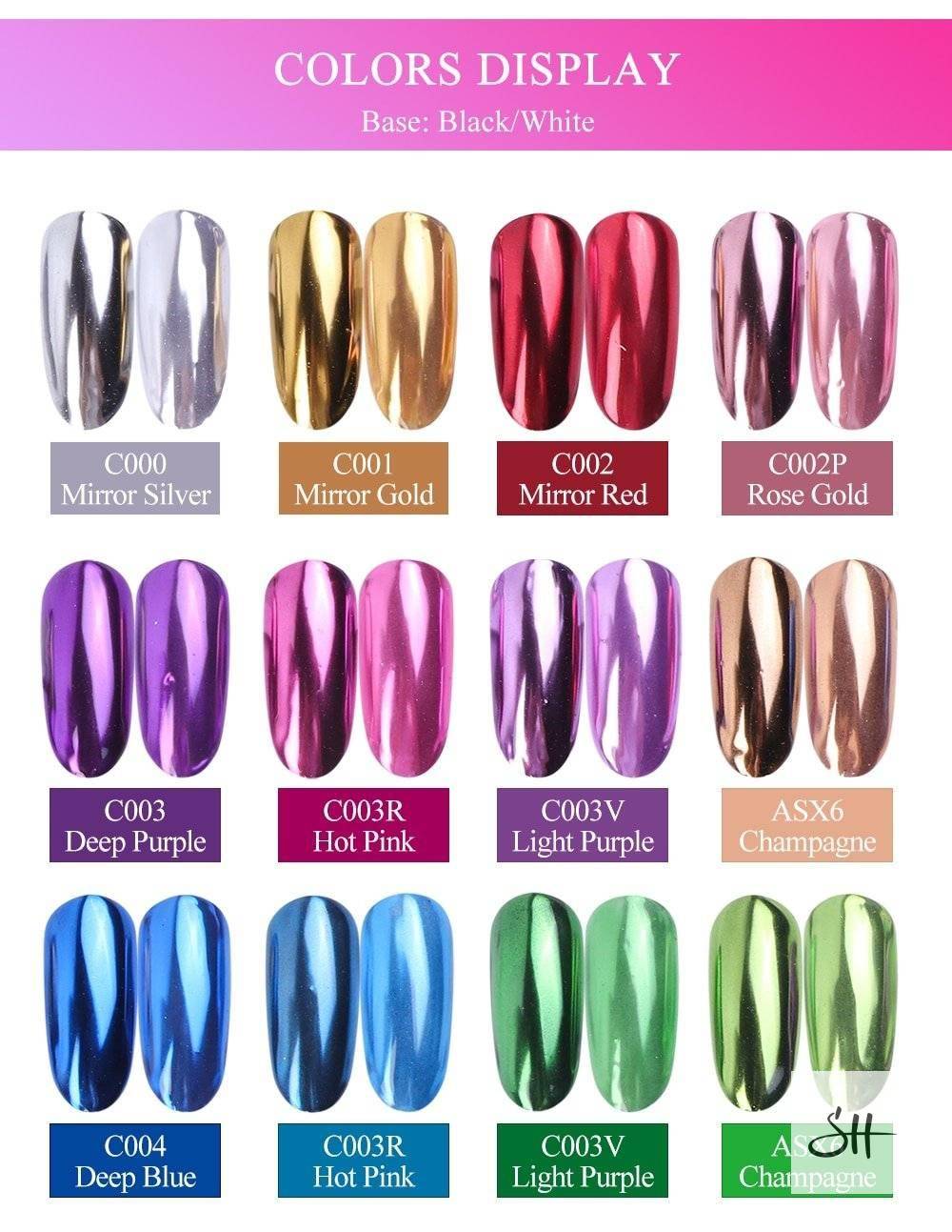 Nail Chrome Glitter Mirror Powder