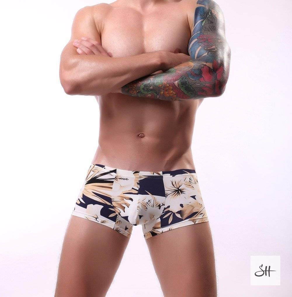 Men's Soft Print Underwear Boxer Shorts