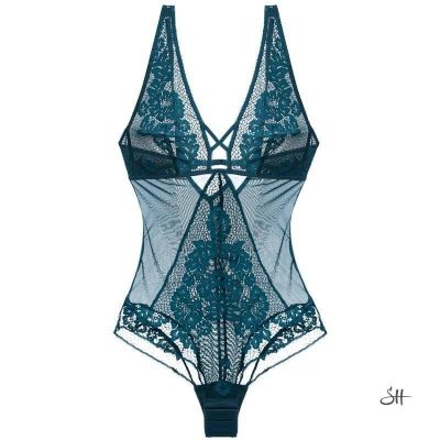 Women's Floral Lace Transparent Bodysuits Women's Underwear