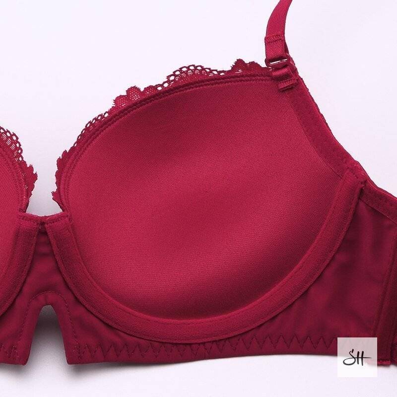 2Pcs Seamless Floral Lace Lingerie Set