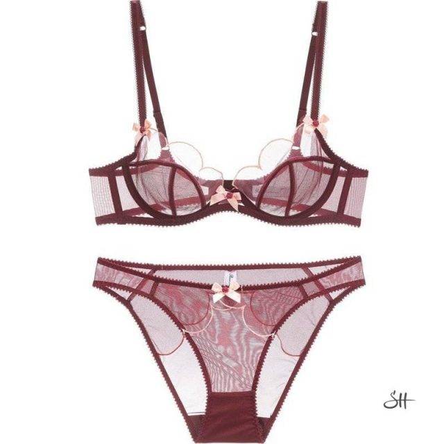 Transparent Petal Shape Sexy Lingerie Set Women's Underwear