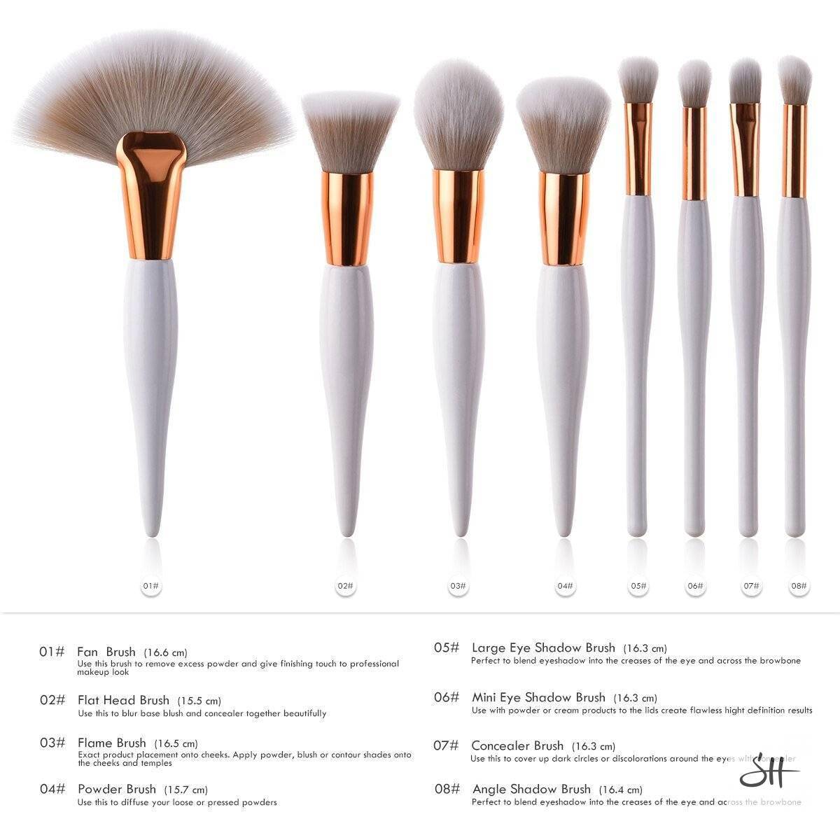 8Pcs Professional Makeup Brush Set