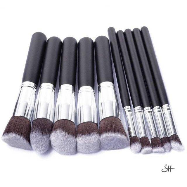 10 Pcs Makeup Brush Set Make-Up Accessories