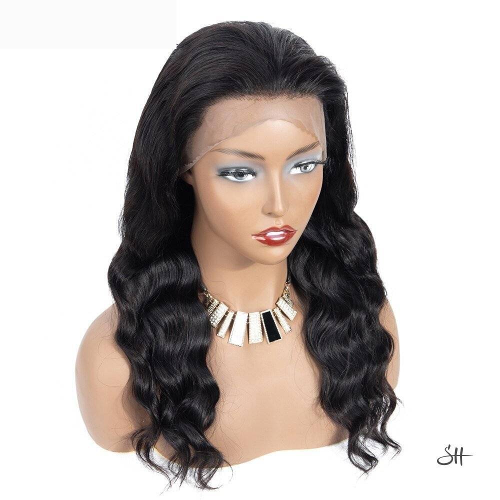 Natural Hairline Brazilian Body Wave Human Hair Wigs With Baby Hair