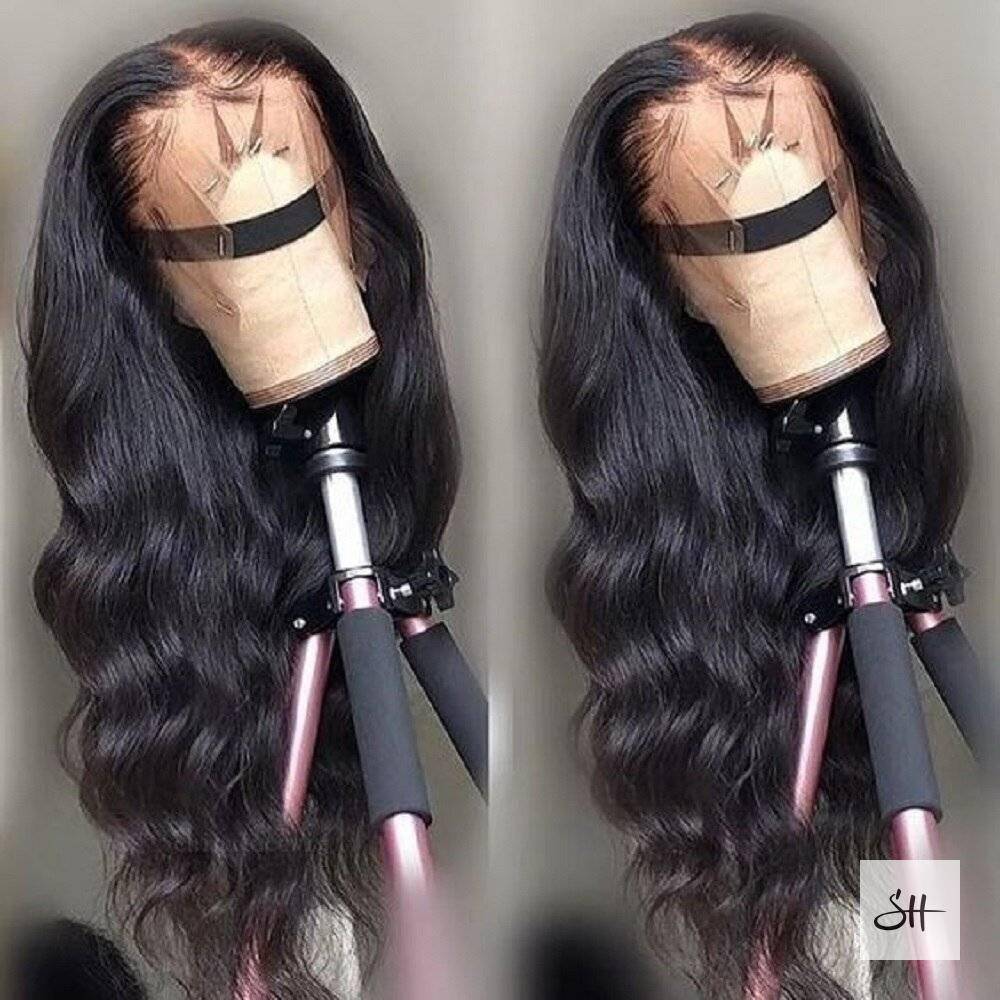 Natural Hairline Brazilian Body Wave Human Hair Wigs With Baby Hair