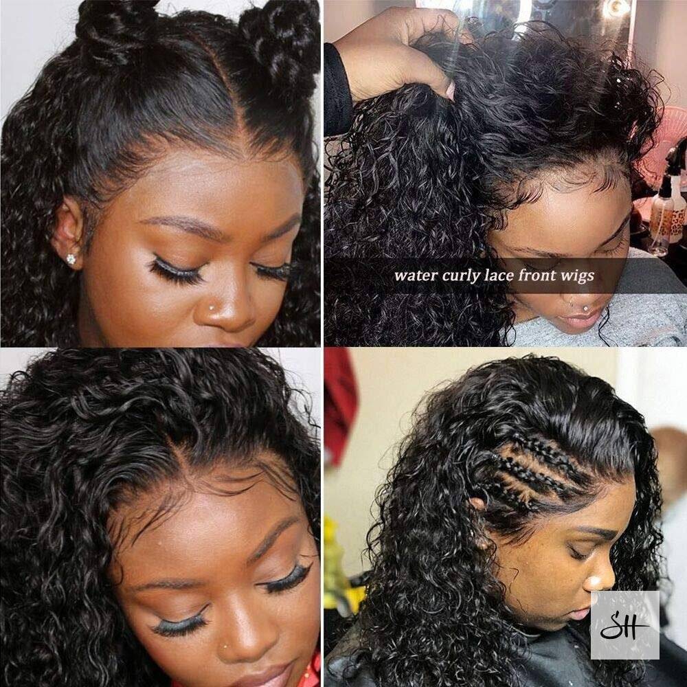 Mongolian Water Wave Lace Frontal Human Hair Wigs Pre-Plucked With Baby Hair