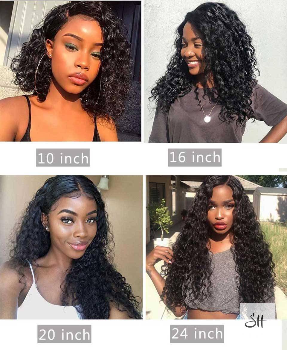 Mongolian Water Wave Lace Frontal Human Hair Wigs Pre-Plucked With Baby Hair