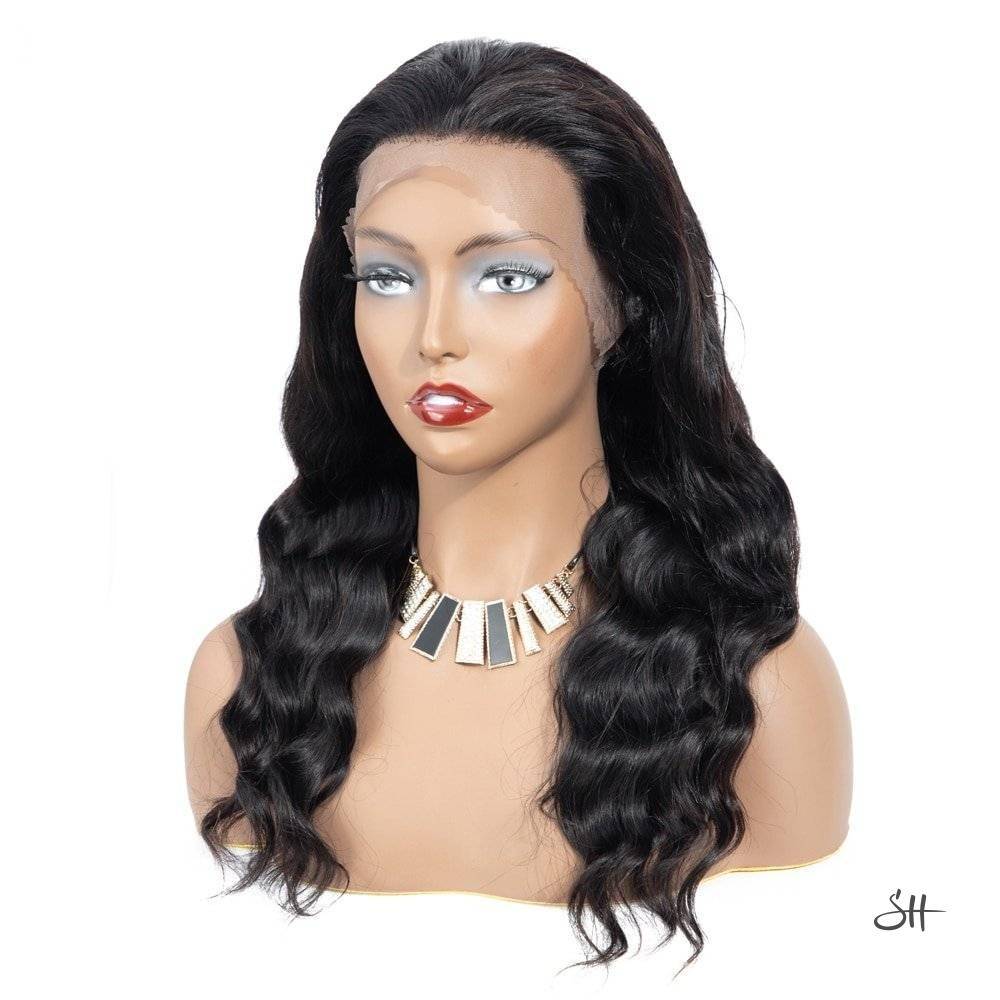 Natural Hairline Brazilian Body Wave Human Hair Wigs With Baby Hair