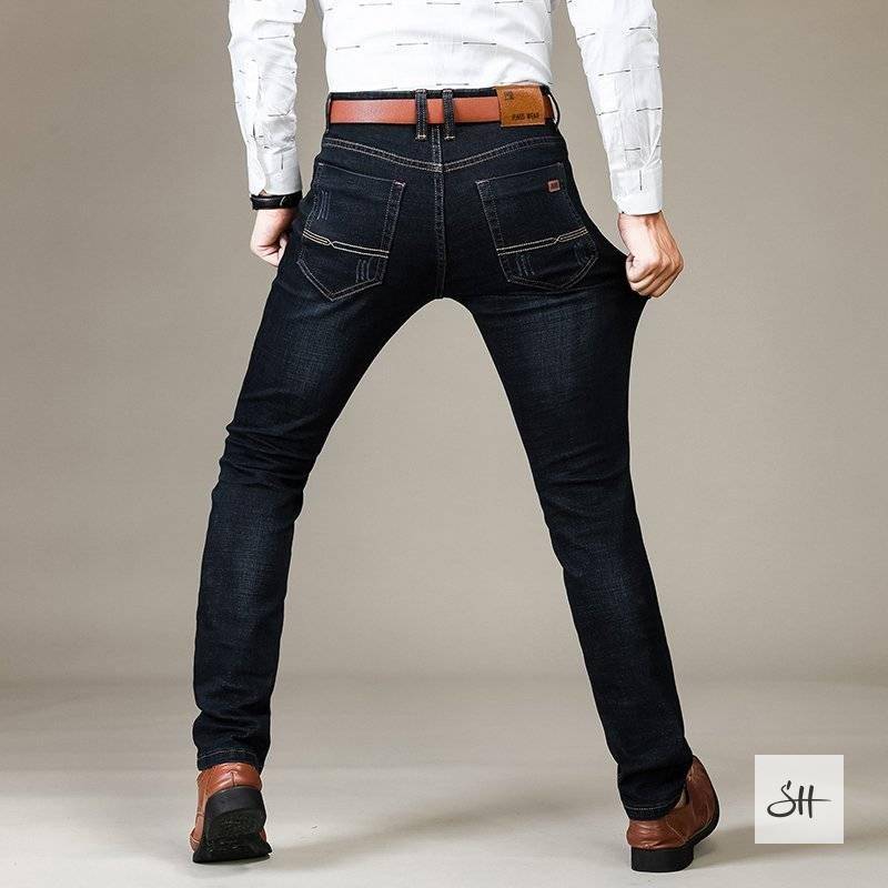 Slim Straight Business Denim Jeans