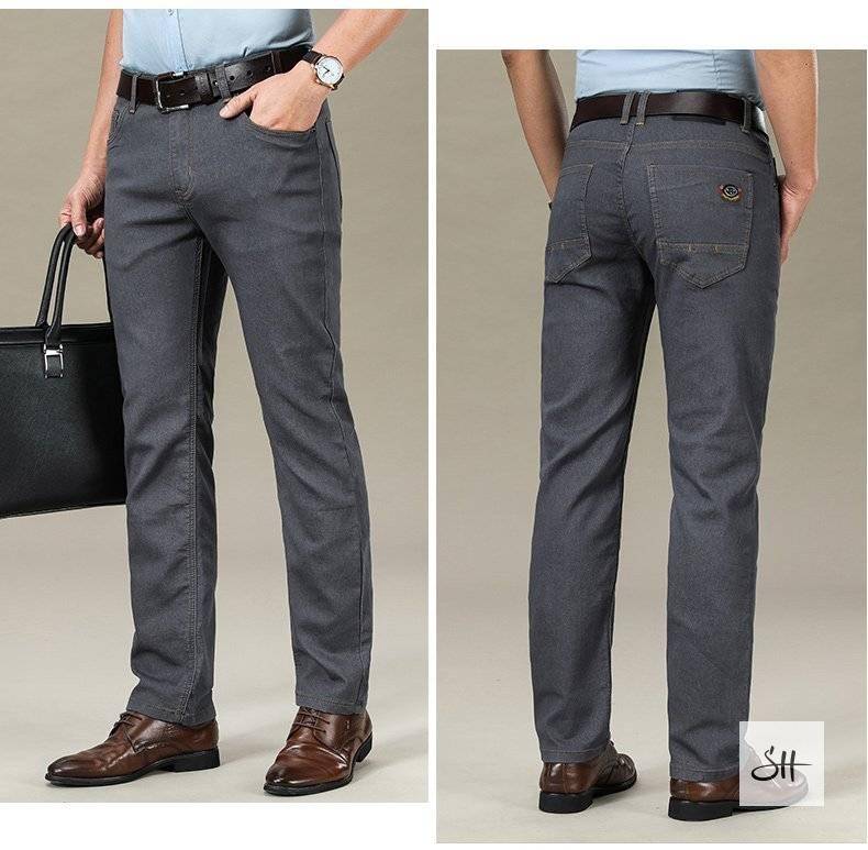 Cotton Slim Straight Jeans For Men