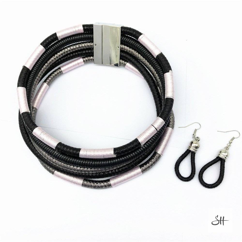 Multi-layer African Beads Jewelry Set