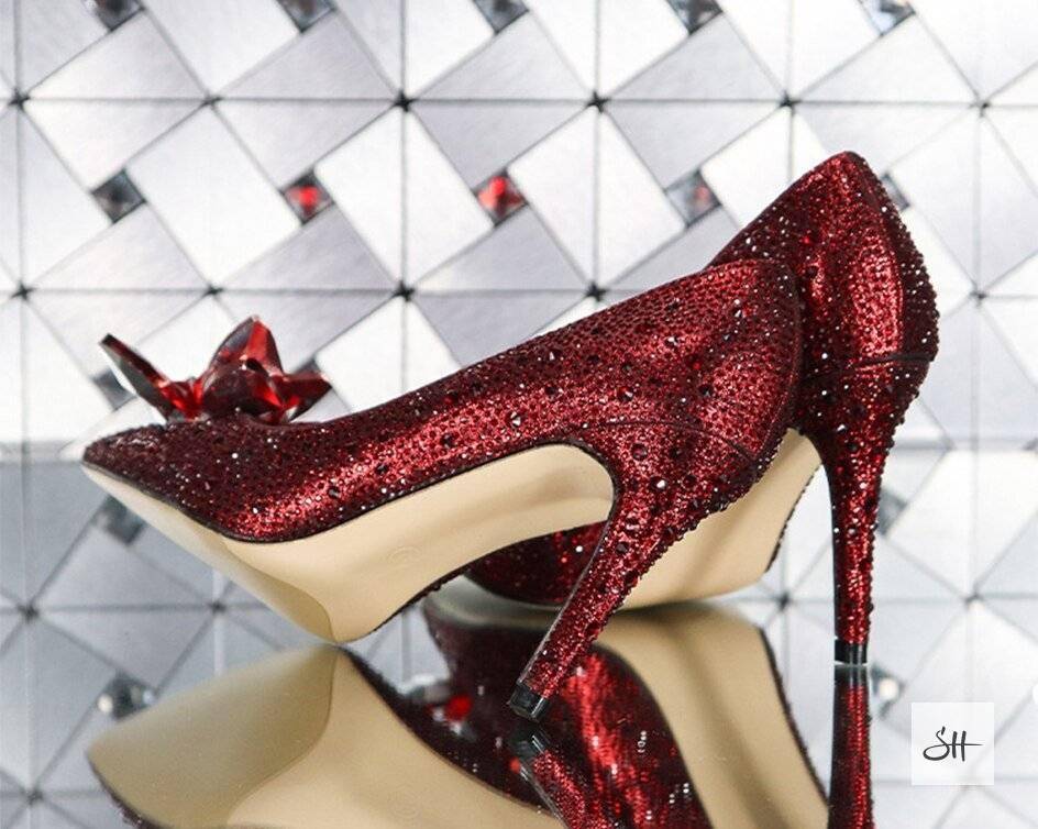 Elegant Diamond Pumps Cinderella Crystal Shoes