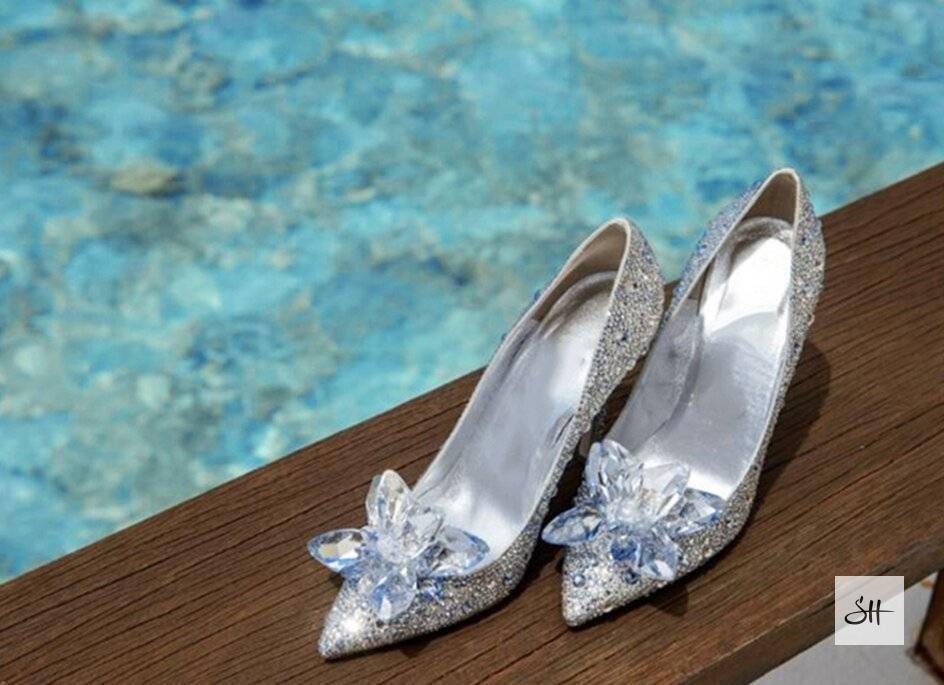 Elegant Diamond Pumps Cinderella Crystal Shoes