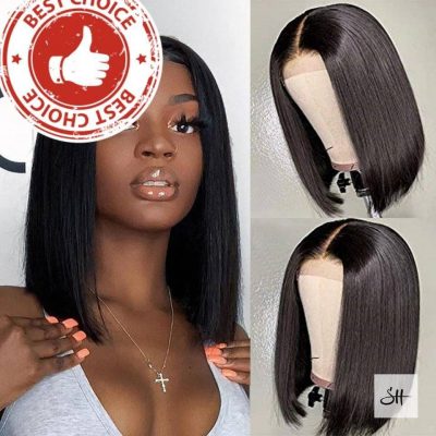 Brazilian Short Bob Lace Front Human Hair Wigs Human Hair Wigs & Extension Bundles