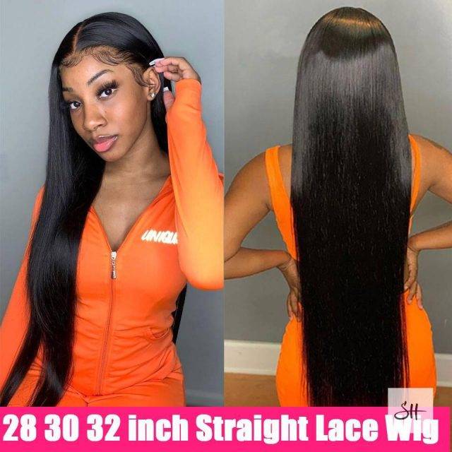 Brazilian Bone Straight Human Hair HD Lace Wig Human Hair Wigs & Extension Bundles